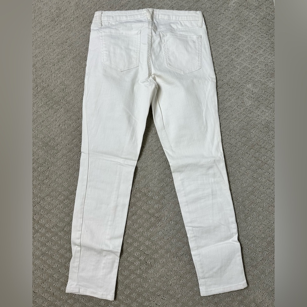 Sz 6 28 Jessica Simpson Rolled Crop Skinny white jeans stretch mid rise